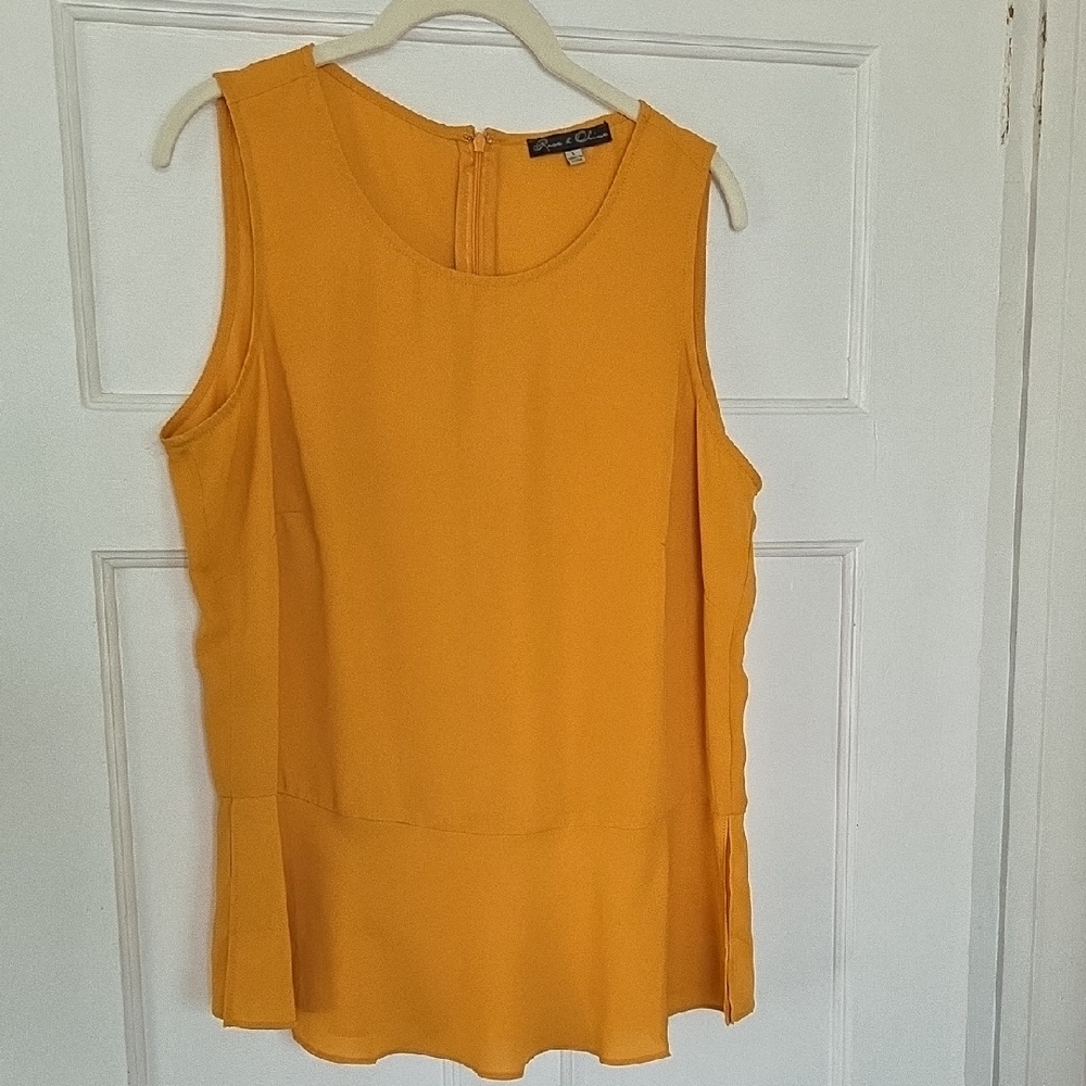 Rose & Olive Golden Sleeveless Tank Top